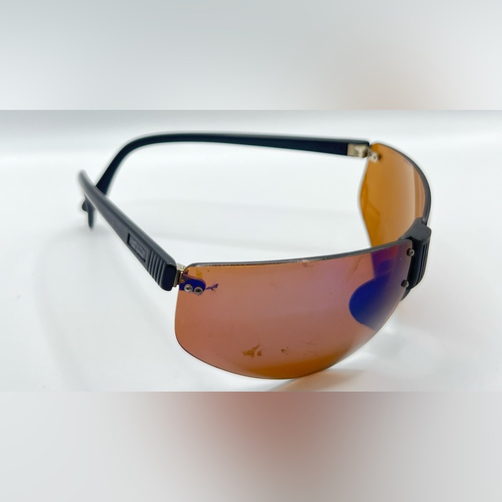 Vintage CEBE 0590 Black Shield Rimless Sunglasses Frames Only